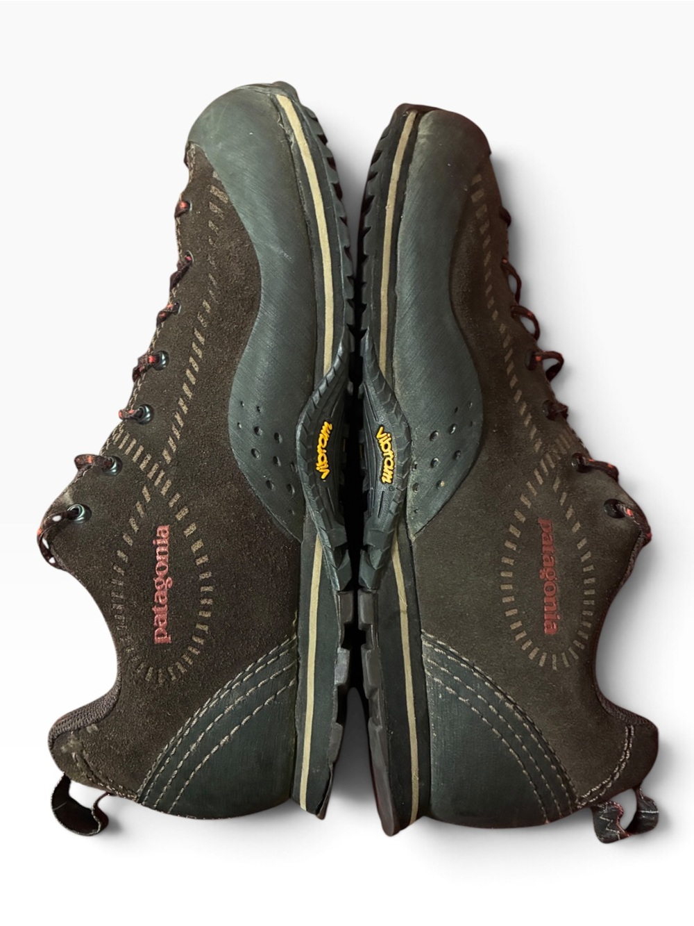 Patagonia Men's Vibram Suede Hiking Shoes Huckleberry Brown Trail Approach 11.5